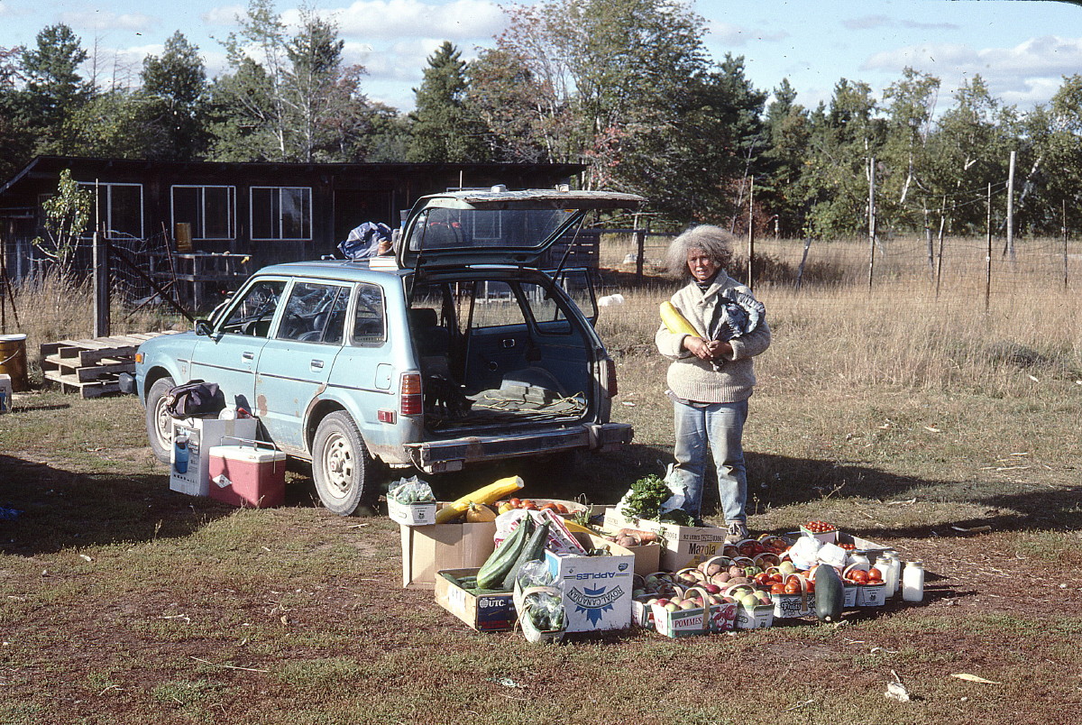 Hedy Muysson with her home-grown produce