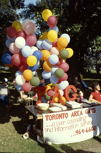 gaydays toronto 1978 TAG booth